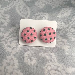 Metal-free Button Earrings, Plastic Post Studs, Allergy Free Hypoallergenic